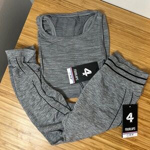 NWT FOURLAPS SET OF AERO SEAMLESS LEGGING AND PURPOSE SEAMLESS TANK
